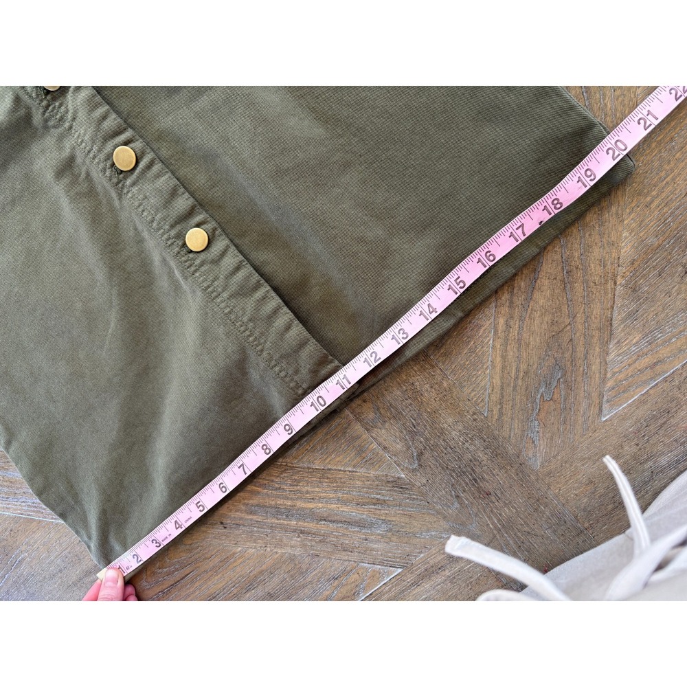 Caslon Women's Stretch Waist Olive Green Cargo Button Up Pencil Skirt Size 2 NWT - Picture 7 of 8